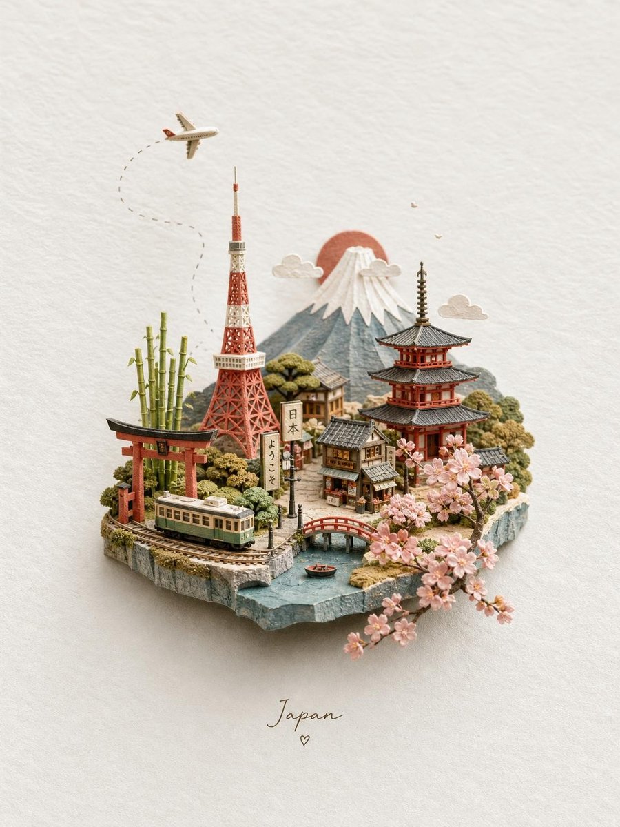 如果旅行记忆是手工制作的，它们就会是这个样子。 GPT Image 2 on @Lart_AI 在这里试试你的 👇 https://t.co/y8bbTlwsPn { "prompt": {...