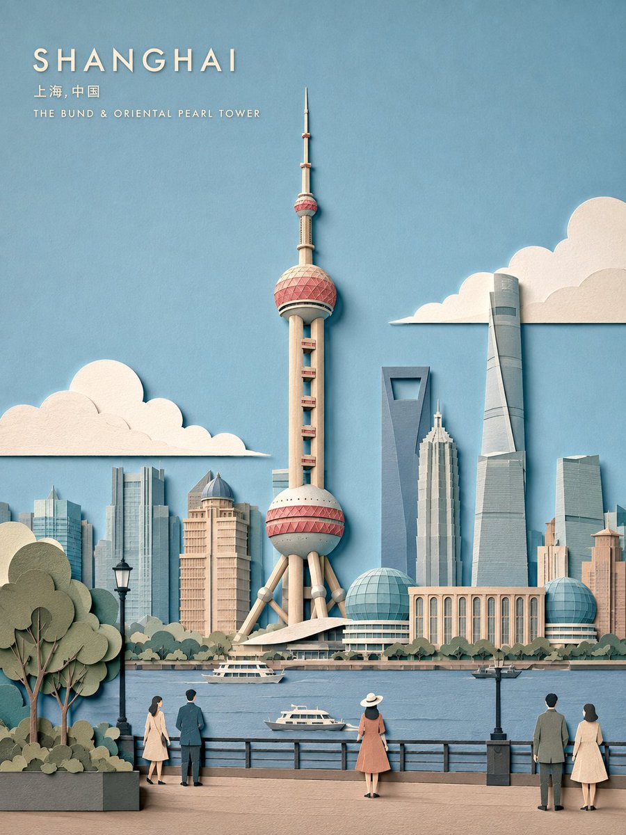 CITY = {CITY} 创作一幅精致的竖版 3:4 旅行海报，以{CITY}为主题，采用手工分层剪纸插画风格。 首先确认城市、国家、建筑、景观、气候与视觉特征。选择 ONE 个标志性的 H...