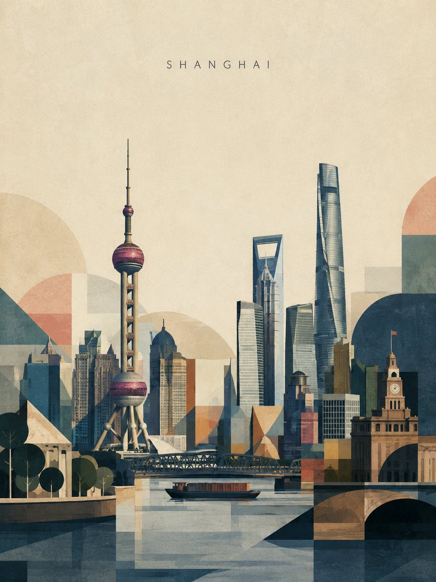 创作一幅精致的 3:4 竖版旅行艺术海报，主题为 [DESTINATION]。 通过 3–5 个真实的地标建筑让人一眼即可识别目的地,其中最具辨...