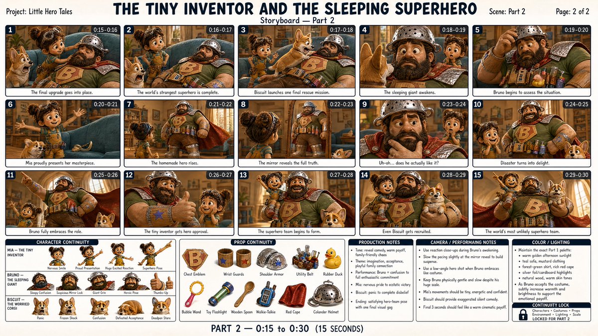 为原创3D动画短片《THE TINY INVENTOR AND THE SLEEPING SUPERHERO》(小小发明家与沉睡的超级英雄)的第...