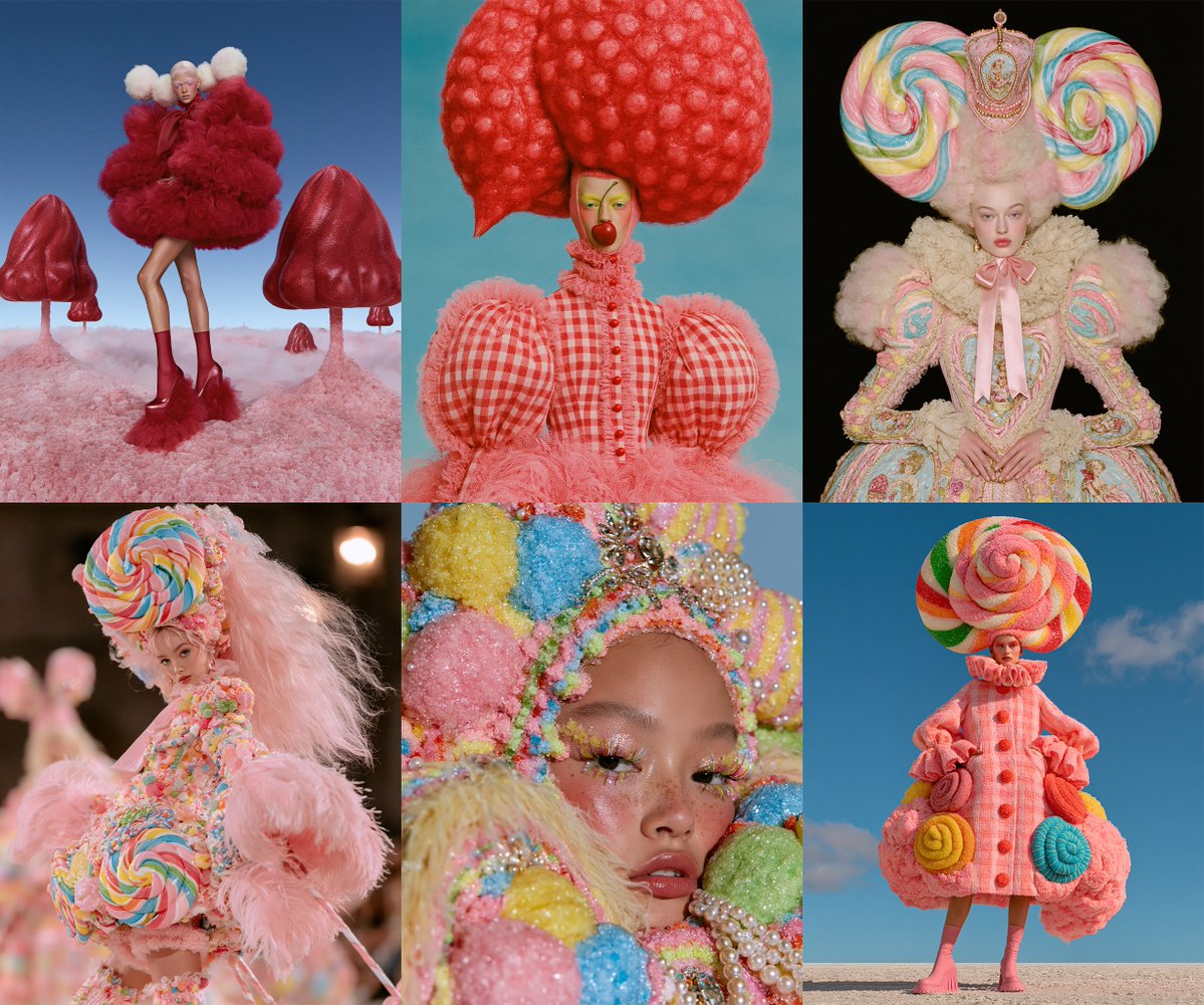 糖果高级定制 🍭左上：candy haute couture --ar 4:5 --profile vpaldca fe6nntu mmx1yb...