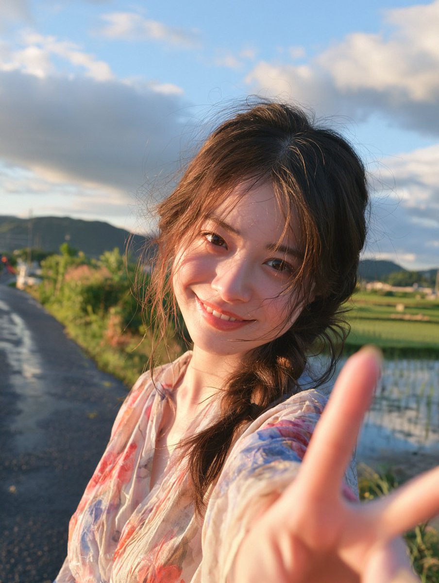 傍晚骤雨过后，我与你的夏日祭。 提示词（midjourney）： Japanese woman in the evening, wearing a properly dressed tradi...