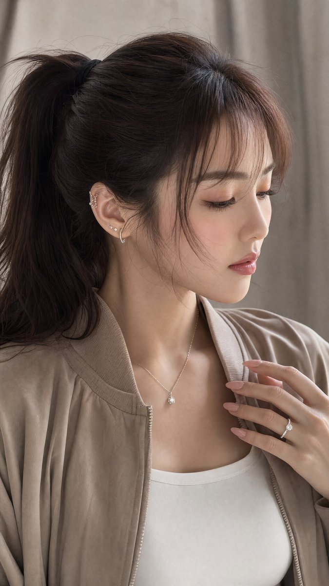 [GPT Image 2 提示词] ar 9:16 4K High 一张柔和、亲密的特写肖像照，主体是一位名叫 Ashley 的美丽年轻东亚女性...
