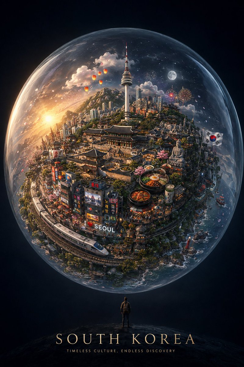 创作一幅引人注目的竖版 4:5 概念艺术作品，以 [CITY / COUNTRY] 化身为一个微小漂浮的世界，悬于一片广阔、深邃而极简的天空之中。 [ CITY / COUNTRY ] 的全部...