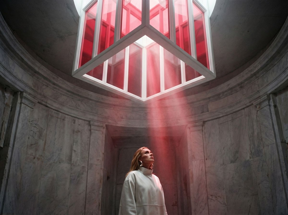 { "vibe_title_en": "Crimson Renaissance", "master_prompt": "一幅超写实的宽幅电影感画...