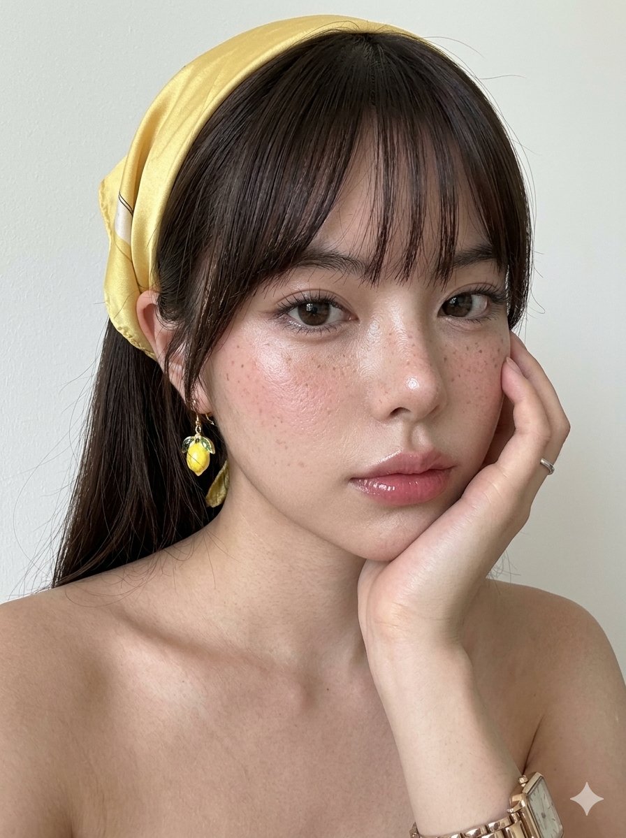 vertical extreme close-up portrait, side-angle portrait, face fills most...