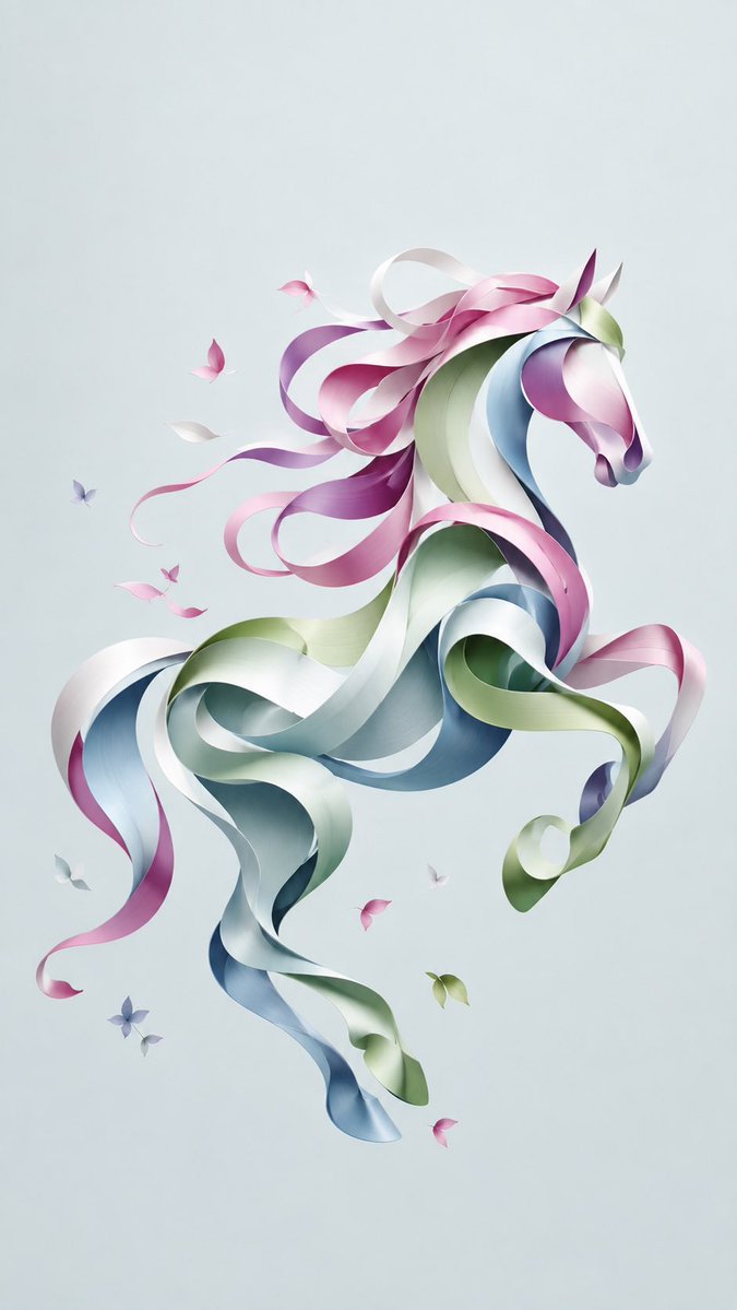 优雅的抽象插画，描绘 [الصورة المرفقة] 由一条流动的丝带状形态构成,连续的曲线暗示着运动与体积,细腻的立体阴影,克制的 [أخت...