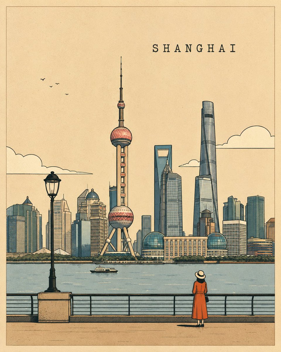 以严格的 4:5 纵向比例,创作一张高端极简风格的插画旅行海报,主题为 [PLACE]。围绕该目的地最具标志性的地标、景观或文化特色,构建居中、...