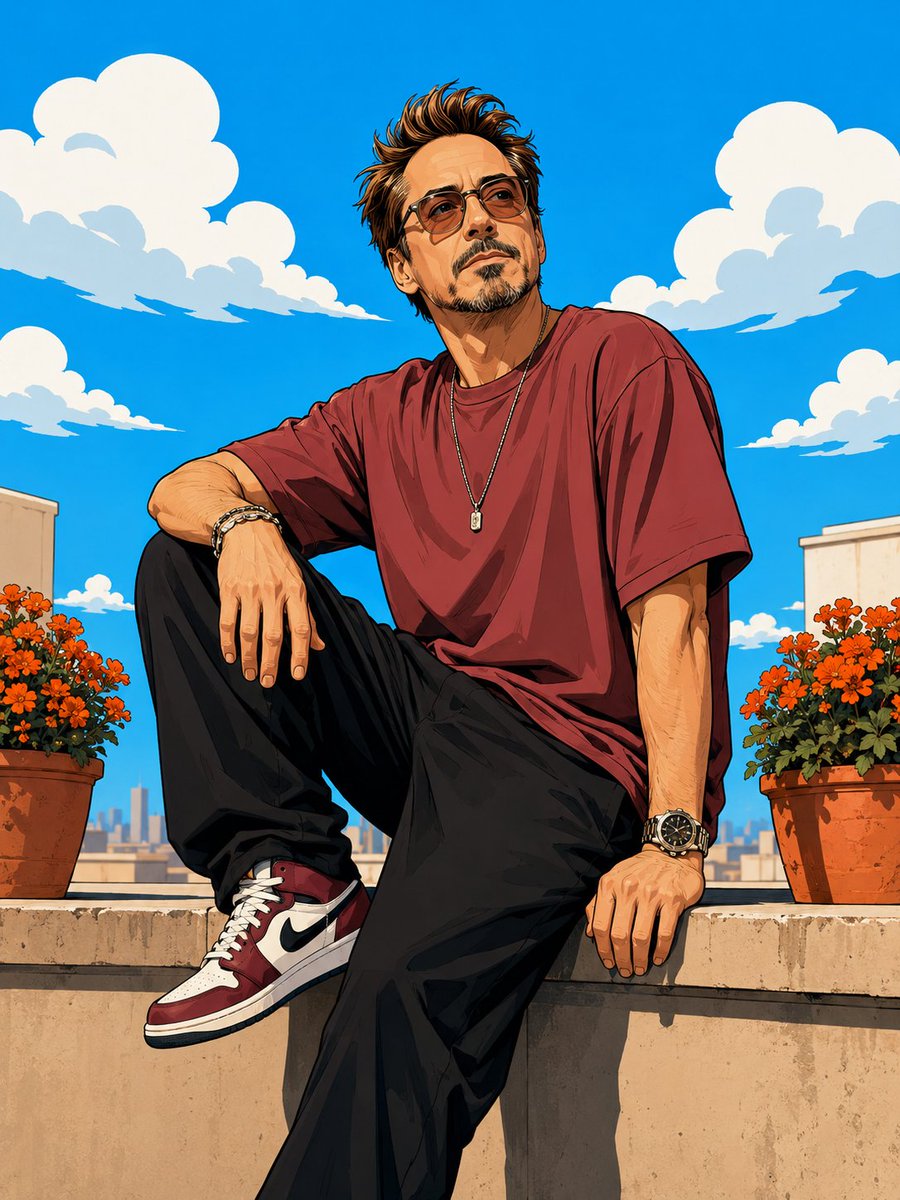 Person_Name, {{UPLOADED_IMAGE}}, 风格化但清晰可辨的插画肖像，匹配参考照片中真实的面部结构、发色/发质、肤色以及...