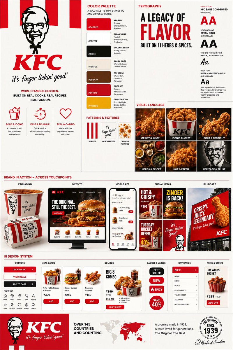 为麦当劳（McDonald’s）打造一张高端创意机构品牌识别展示海报。将品牌无可挑剔的视觉识别转化为一套完整、精良的品牌系统，使其呈现出鲜明、易识别、充满活力、俏皮且全球标志性的气质。 海报中...