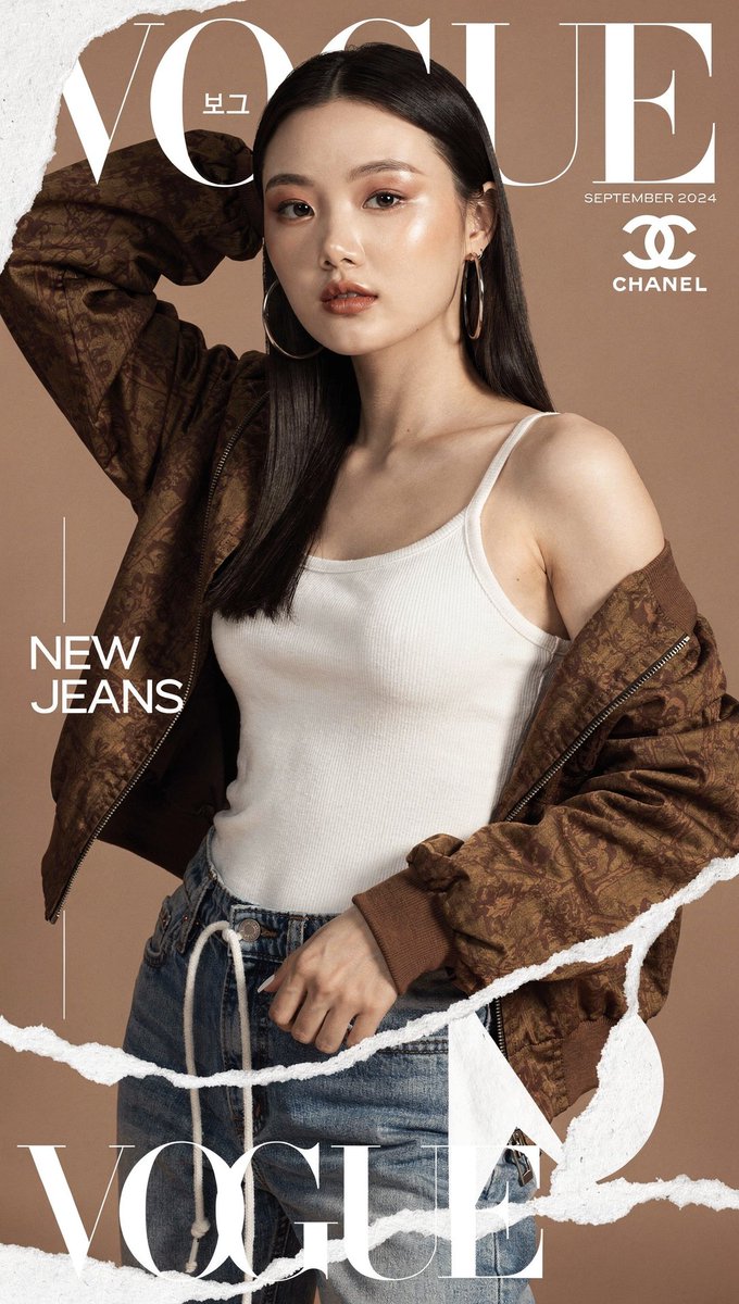 [FLUX.2 Pro Prompt] ar 9:16 2K 高端时尚杂志封面,Vogue Korea 风格,纯色暖调灰褐棕色背景。主体人物为一...