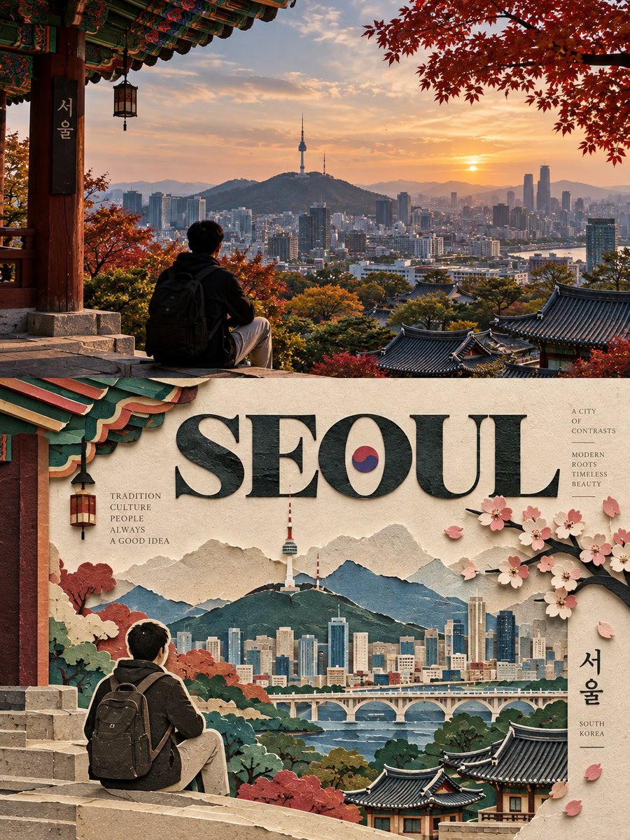 Create one premium 3:4 vertical editorial poster for [COUNTRY / LOCATION / SUBJECT], divided int...