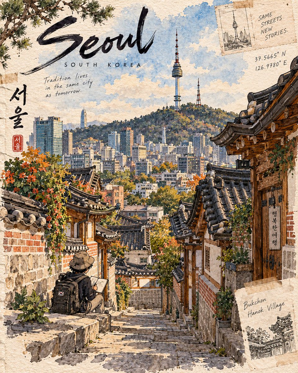 为“Destination Sketchbook（目的地写生簿）”系列创作一幅高端的 4:5 竖版插画。以马特宏峰（Matterhorn）画作作为系列 DNA，而非字面模板。 针对 [DEST...