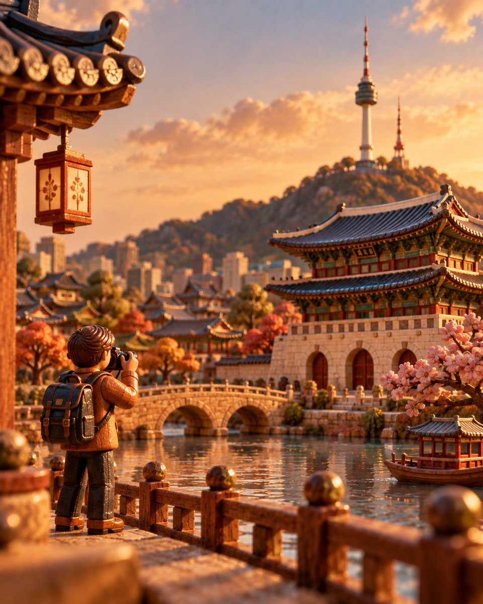 [LOCATION] - 高品质 4:5 电影感旅行立体模型 创建一个高品质 4:5 电影感旅行立体模型，描绘 [LOCATION]，以手工制作的印度漆木玩具世界为设计理念。一切都应给人以物理...