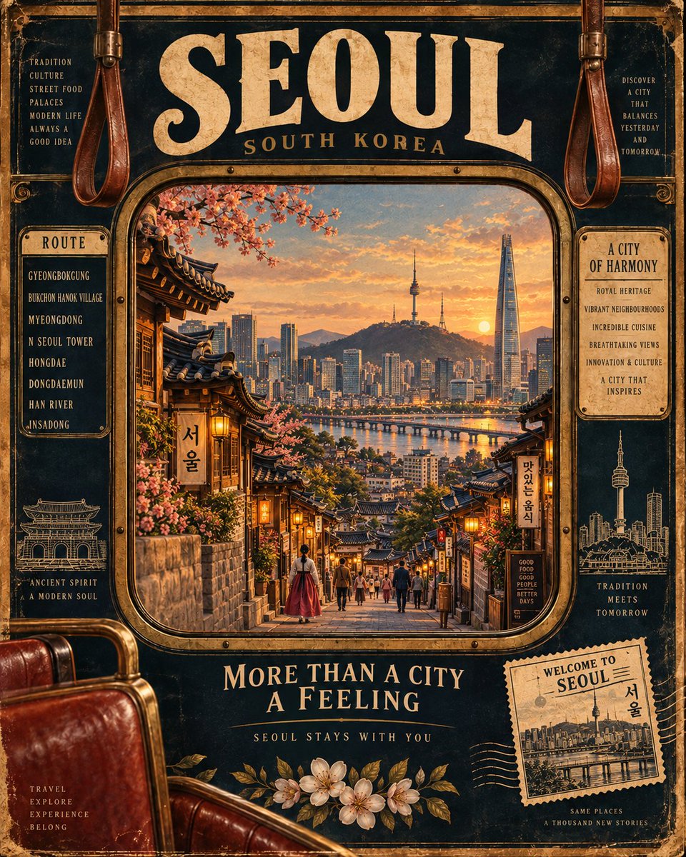 为 [CITY]（[COUNTRY]）创作一张高端复古怀旧旅行海报，采用严格的 4:5 竖版比例。 自动识别最能代表 [CITY] 的最具标志性...
