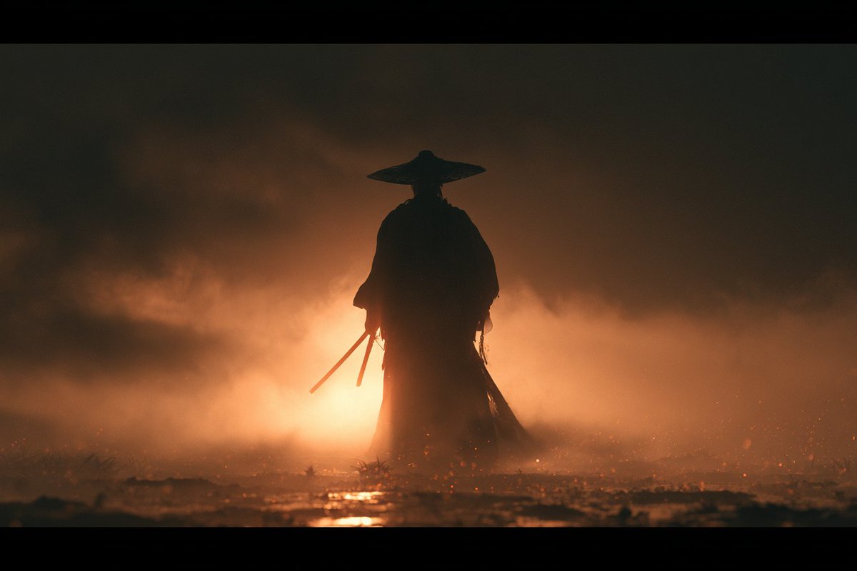 一个电影般的渲染画面，呈现[subject]被[lighting style]照亮的效果，浓雾将场景分割成富有氛围感的层次，搭配温暖的逆光、微妙发光的粒子、深邃的阴影、电影级的景深、神秘的基调...