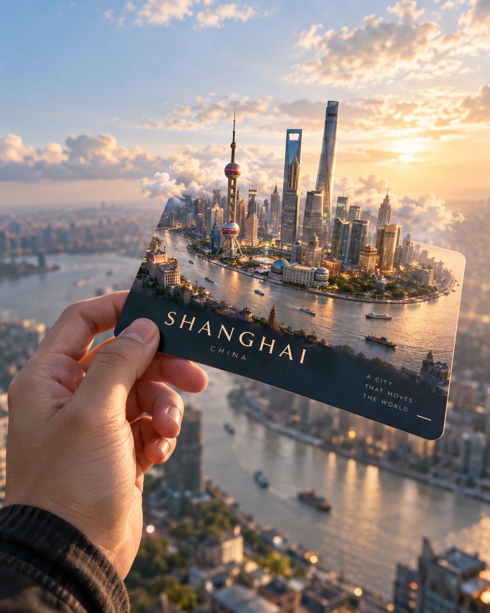 创作一张超写实电影级 4:5 纵向旅行摄影照片，画面中一只手自然持握着一张简约精致的旅行卡片，背景是辽阔的天空。 以 [COUNTRY NAME] 作为创意核心。将这张卡片化作通往目的地的鲜活...