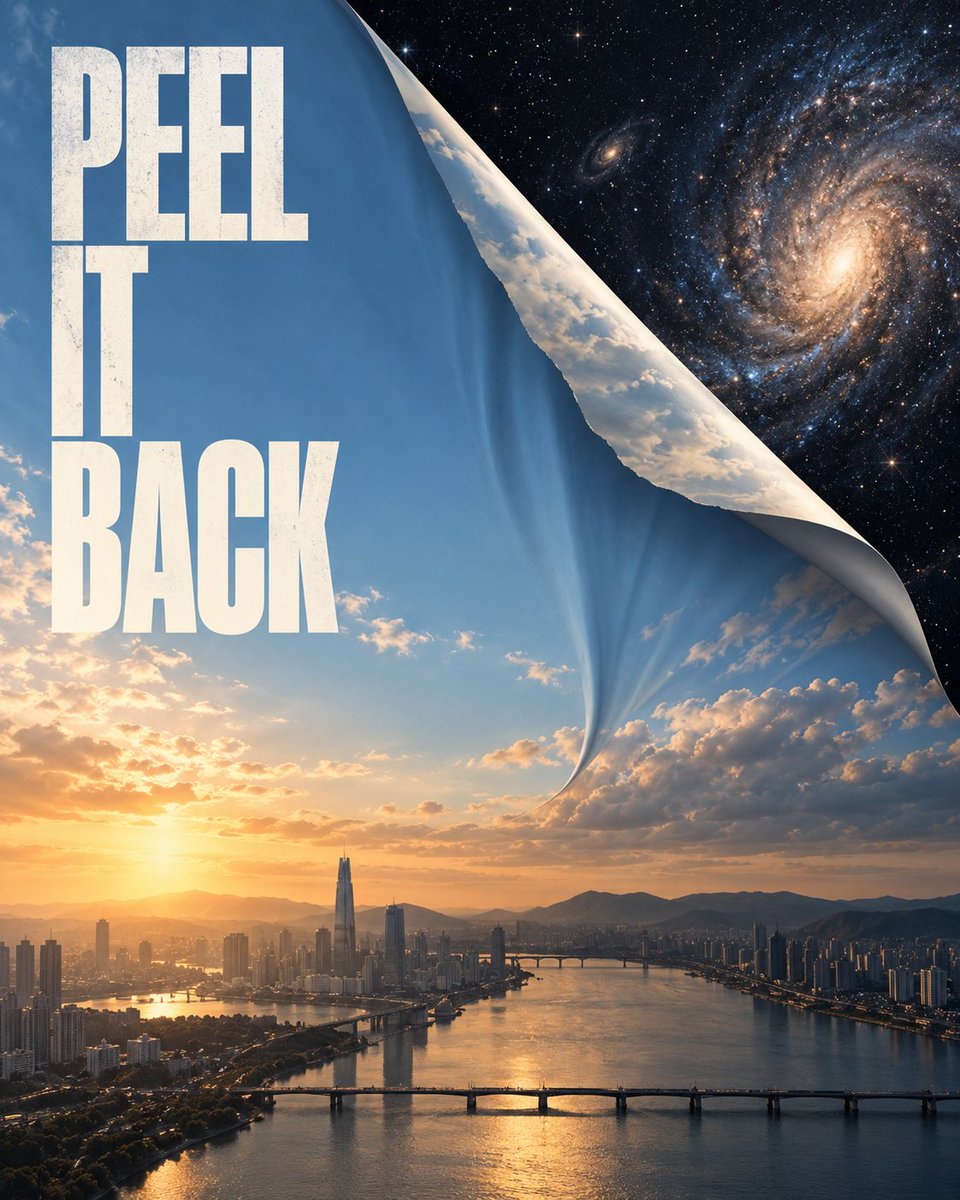 创作一张震撼眼球、让人忍不住停下滚动的超现实编辑风格广告海报，采用竖向 4:5 构图。 核心概念 选取现实中一个不可触及的元素——[天空 / 海洋 / 阴影 / 日落 / 城市 / 云朵 /...