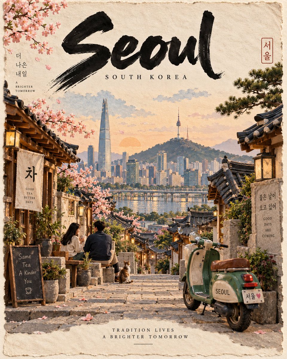 为 [LOCATION] 创作一张高级的 4:5 垂直手工旅行海报，沿袭既定的“手工之城”视觉风格。 通过最具代表性的建筑、风景、街景、文化、交通、植被与氛围来自动解读该地点，呈现一个统一的电...