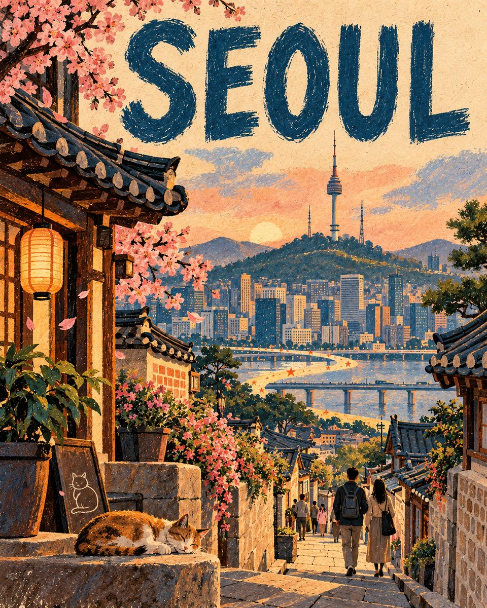 城市：[用英文输入城市名称] 地标：[输入一个主要地标] 创作一幅原创的竖版情感城市海报，展示指定的城市和地标。地标应作为中景的可识别视觉焦点，简化成优雅的几何形态，而非以照片级的精度呈现。将...