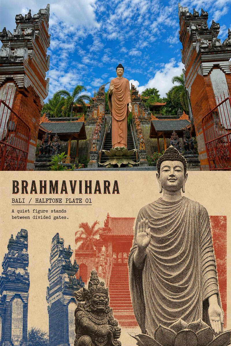 请将我上传的每一张旅行照片分别制作成一张独立的高级设计海报，每张照片单独输出，禁止将不同照片或不同地点拼接在同一张作品中。 整体采用3:4竖版构图，由真实摄影与风格化转绘构成清晰对照。 上半部...