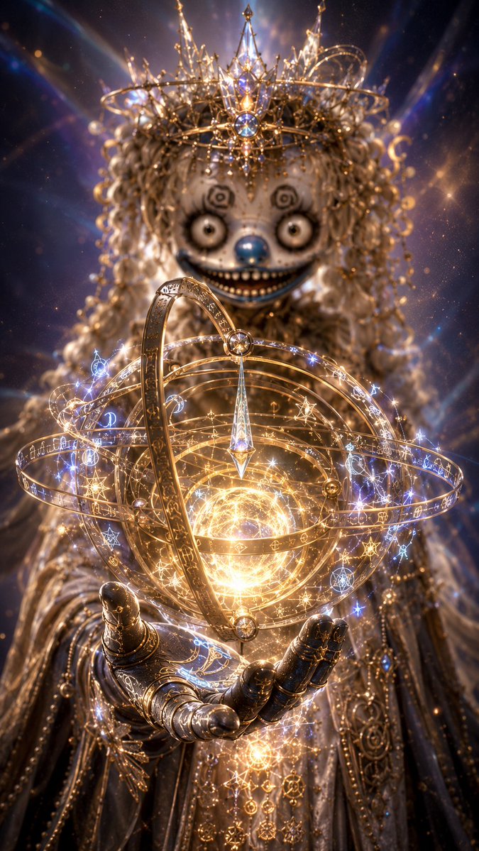 我又来啦，这次请你凝视一个圆形的物体，不过这一次它是一个浑天仪。没错，我还得专门去谷歌搜一下它叫什么名字。 你可以随意按你认为合适的方式进行编辑，请尽情发挥创意！ 浑天仪 [提示词正文开始]...