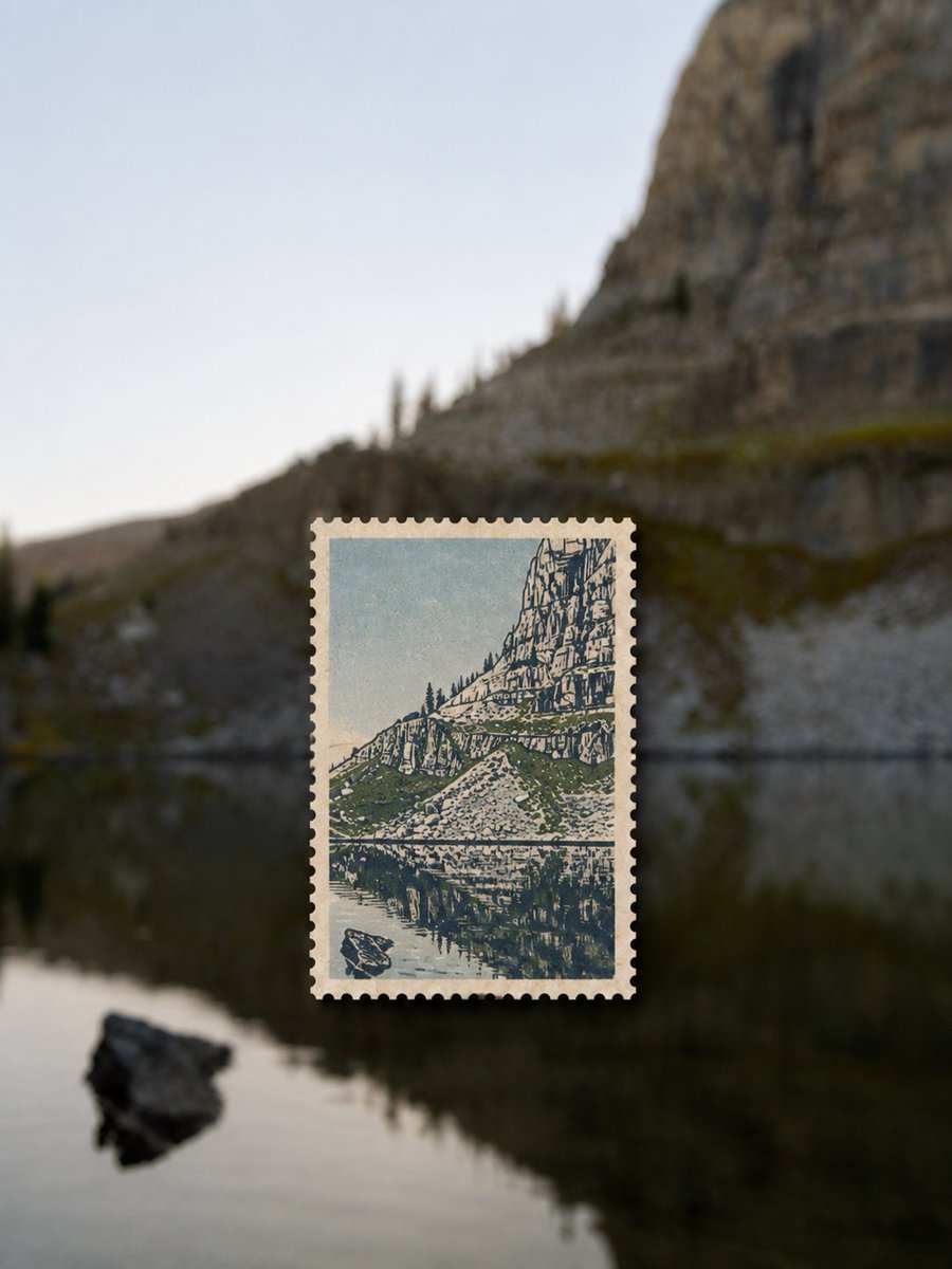 # POSTAGE MEMORY RELIEF｜邮票记忆版画 请将输入的每一张照片分别制作成一张独立的高级旅行艺术图像，每张照片单独输出，不做多图拼贴。整体采用 3:4 竖版构图：原始地点作为...