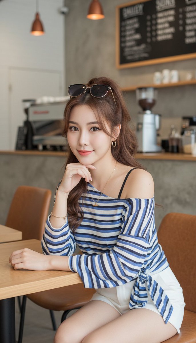 [Nano Banana Prompt] ar 9:16 一位美丽的年轻东亚女性，肤色白皙，五官精致，拥有柔和的大棕色眼睛，对镜头露出温柔的微笑...